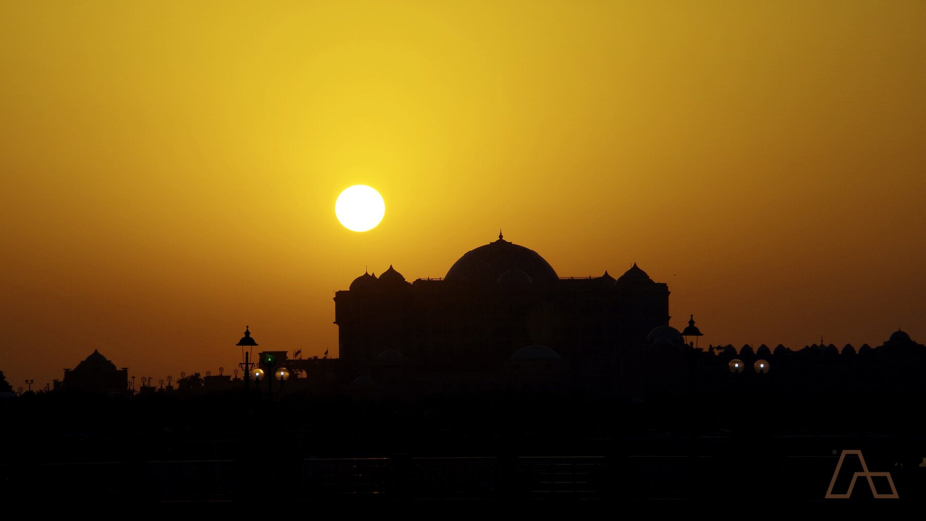 Sunset over the Abu Dhabi waterfront