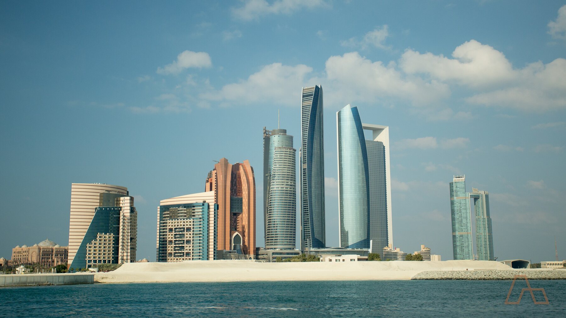 The Abu Dhabi corniche skyline, the district where Aldar's investment portfolio is concentrated