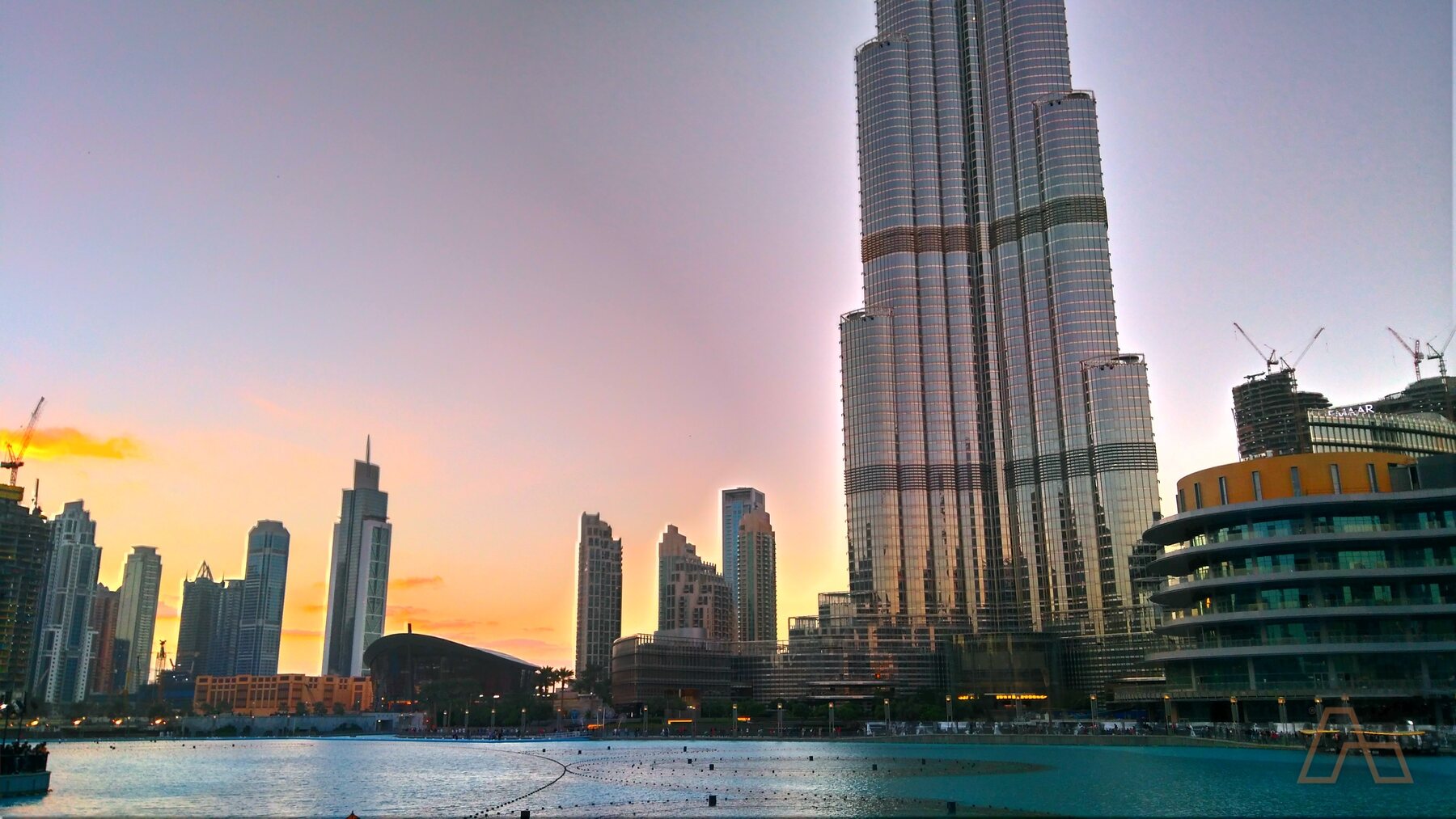 Downtown Dubai at dusk