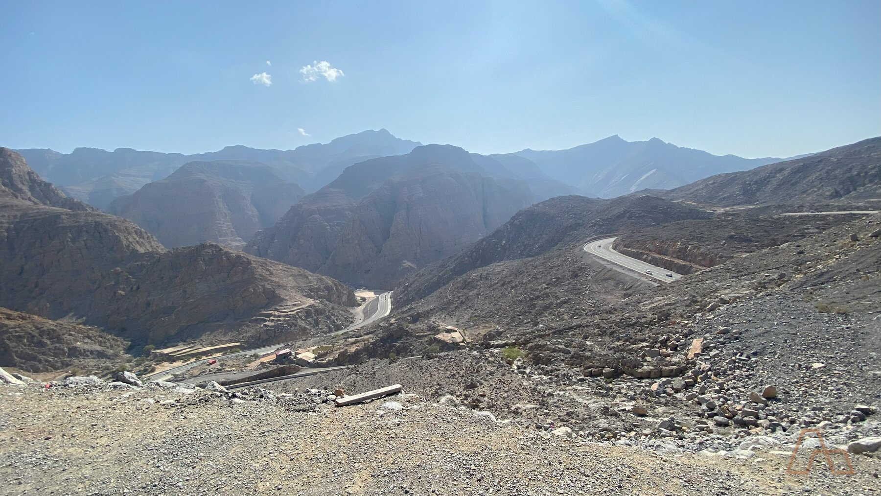 The road into Jebel Jais, the mountain range behind Ras Al Khaimah