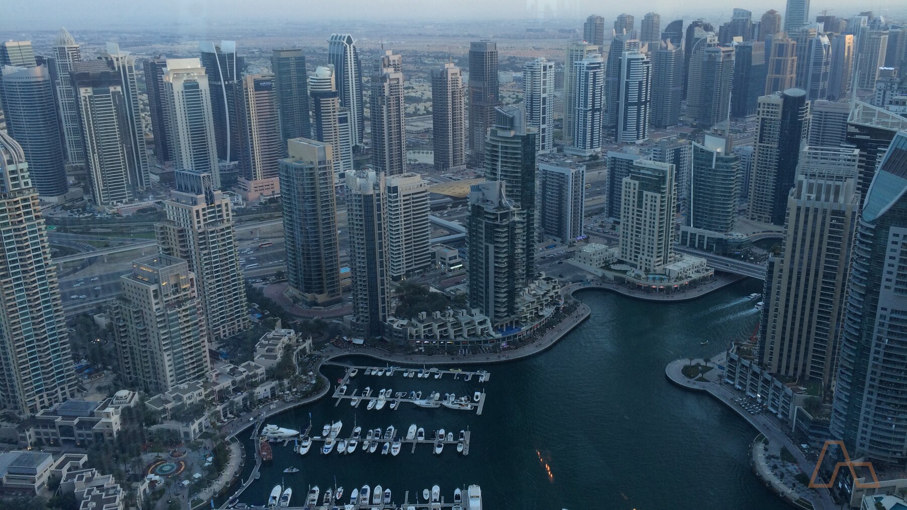 Dubai Marina seen from above