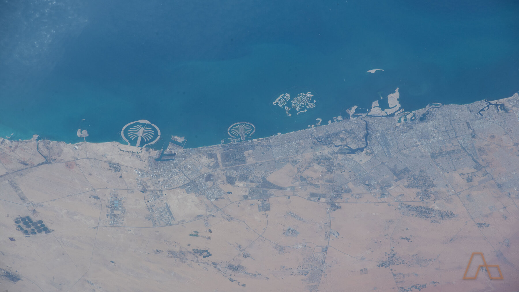 Dubai's coastline photographed from orbit