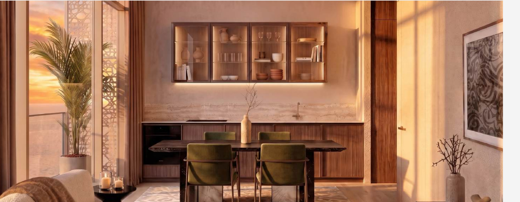 Kitchen interior at Richmond Residences, styled by John Richmond