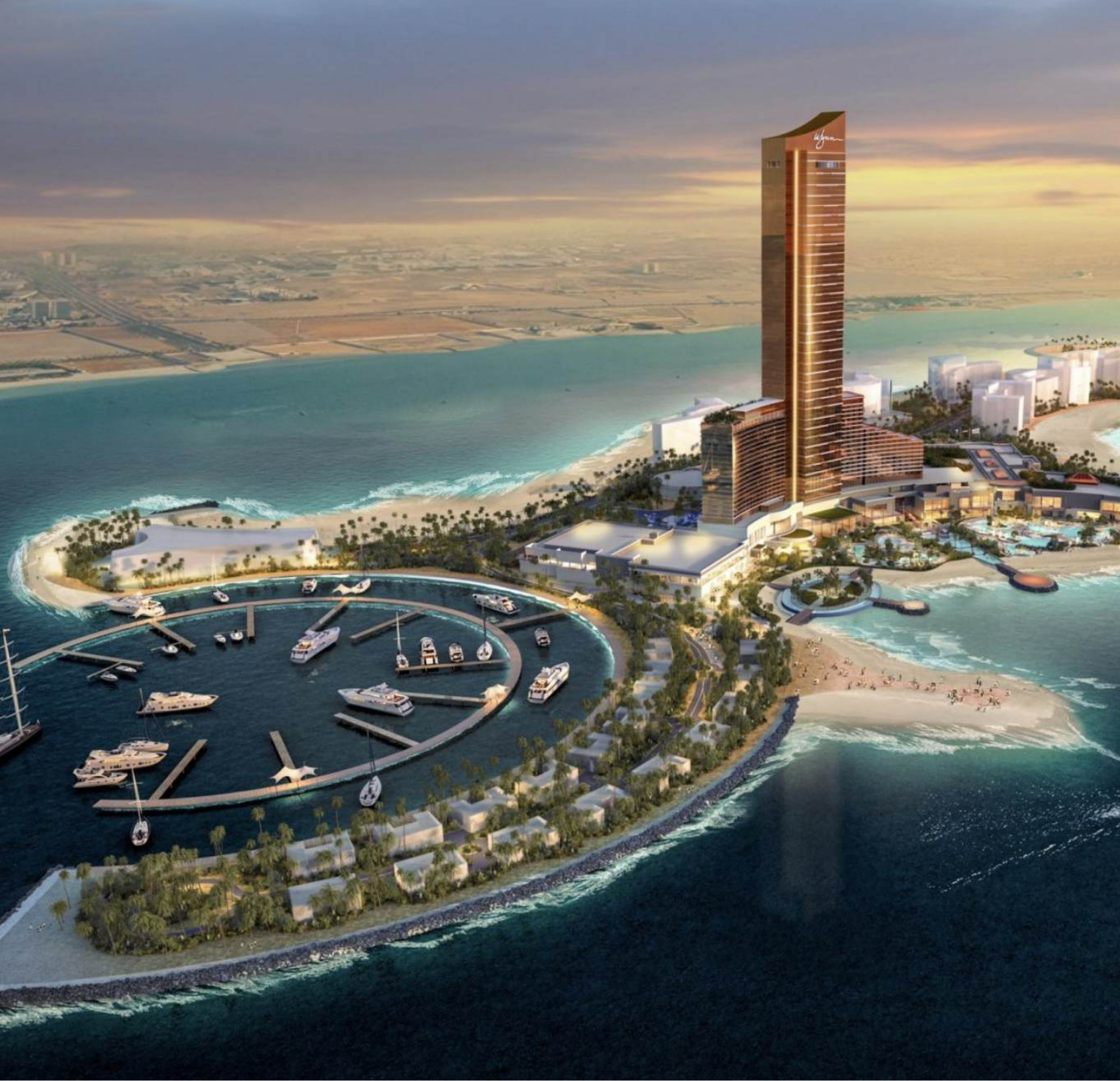 Coastal view of Ras Al Khaimah near Al Marjan Island